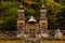 The wooden Russian Chapel near the VrÅ¡iÄ Pass in Slovenia